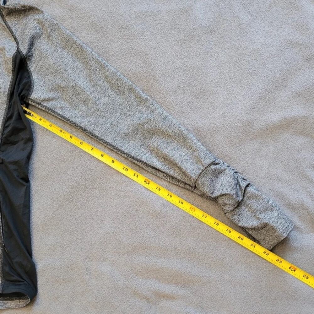 VICTORIA'S SECRET Jacket Womens Large Gray Sports Black Zip Up Reflective Thumbs - Picture 6 of 14